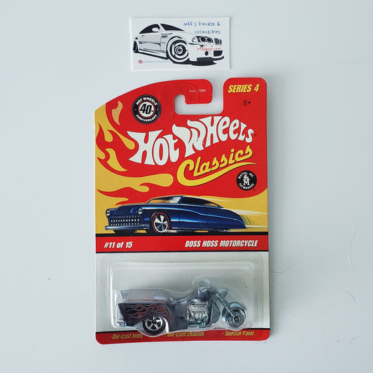 2007 Hot Wheels Classics Series 4 Boss Hoss Motorcycle Blue