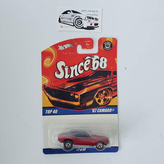 2007 Hot Wheels Since 68 '67 Camaro #2 Red 40th Anniversary