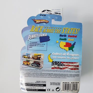 2008 Hot Wheels Connect Cars '57 Thunderbird Pennsylvania