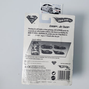 2007 Hot Wheels Superman Lexcorp Jet Takeoff w/Mini Figure **Bad Card