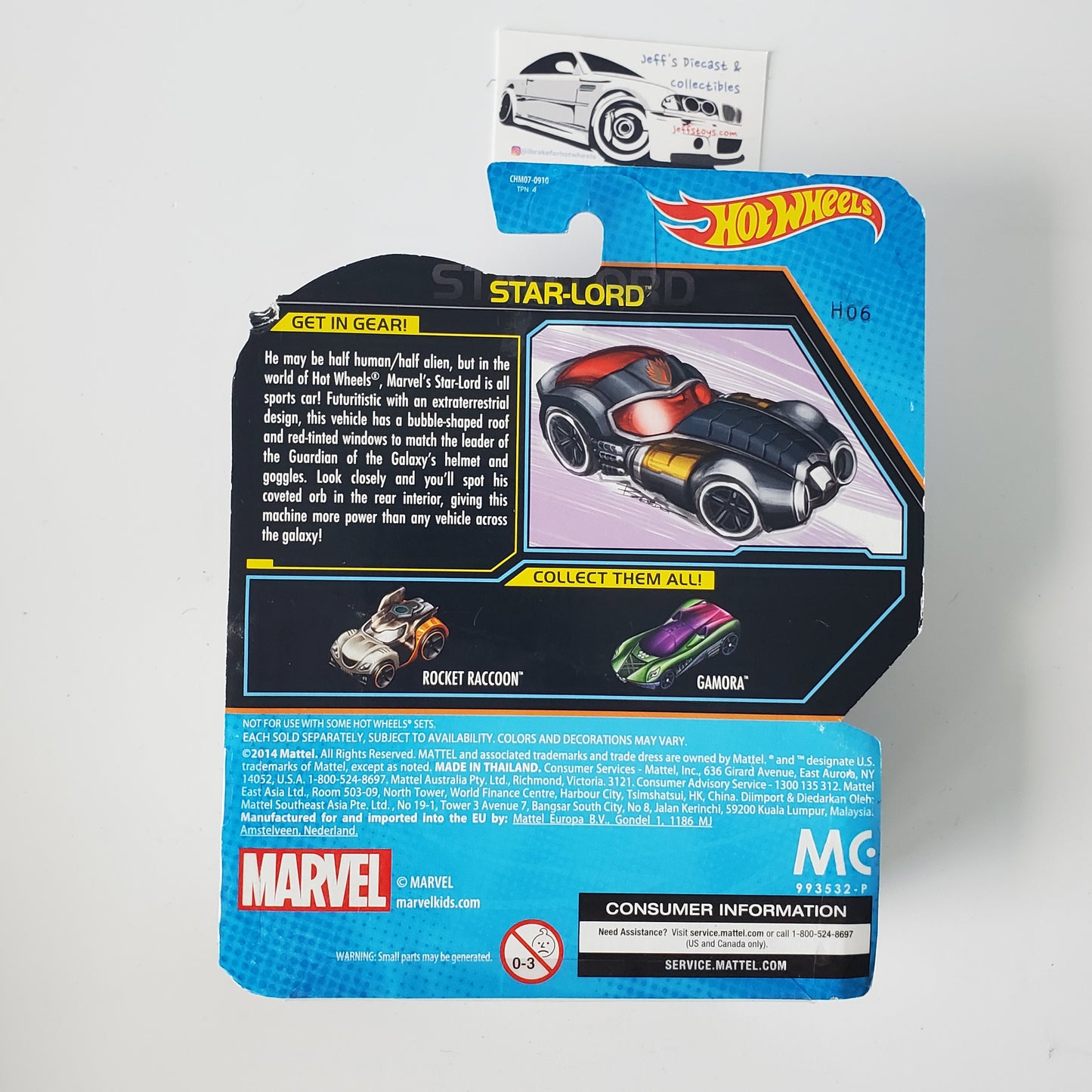 2014 Hot Wheels Guardians of the Galaxy Star-Lord Character Car