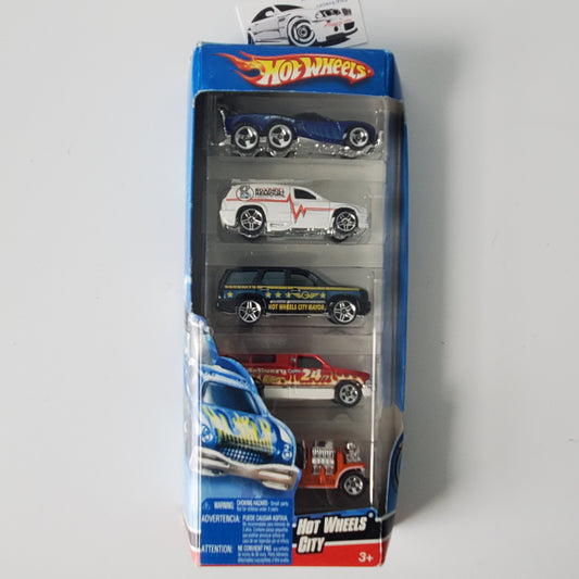 2007 Hot Wheels City 5 Pack Mayor Chevy Tahoe Dodge Ram