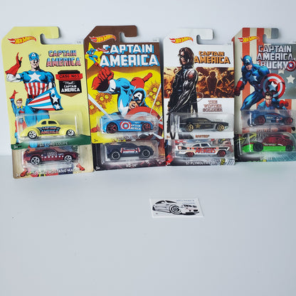 2015 Hot Wheels Captain America Series Complete