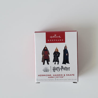 2023 Hallmark Harry Potter Hermione, Hagrid & Snape Mini Ornaments