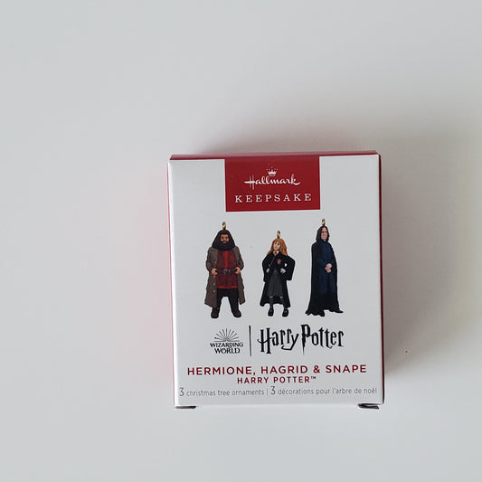 2023 Hallmark Harry Potter Hermione, Hagrid & Snape Mini Ornaments