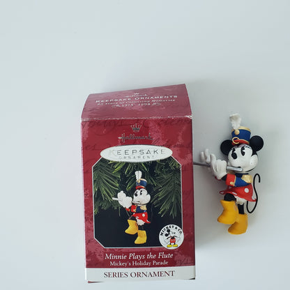 1998 Hallmark Minnie Plays the Flute Christmas Ornament