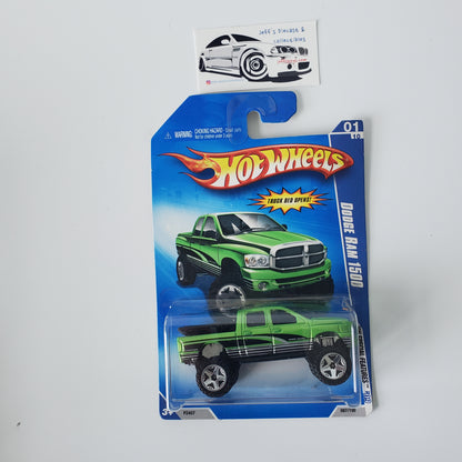 2009 Hot Wheels Dodge Ram 1500 #087 Green