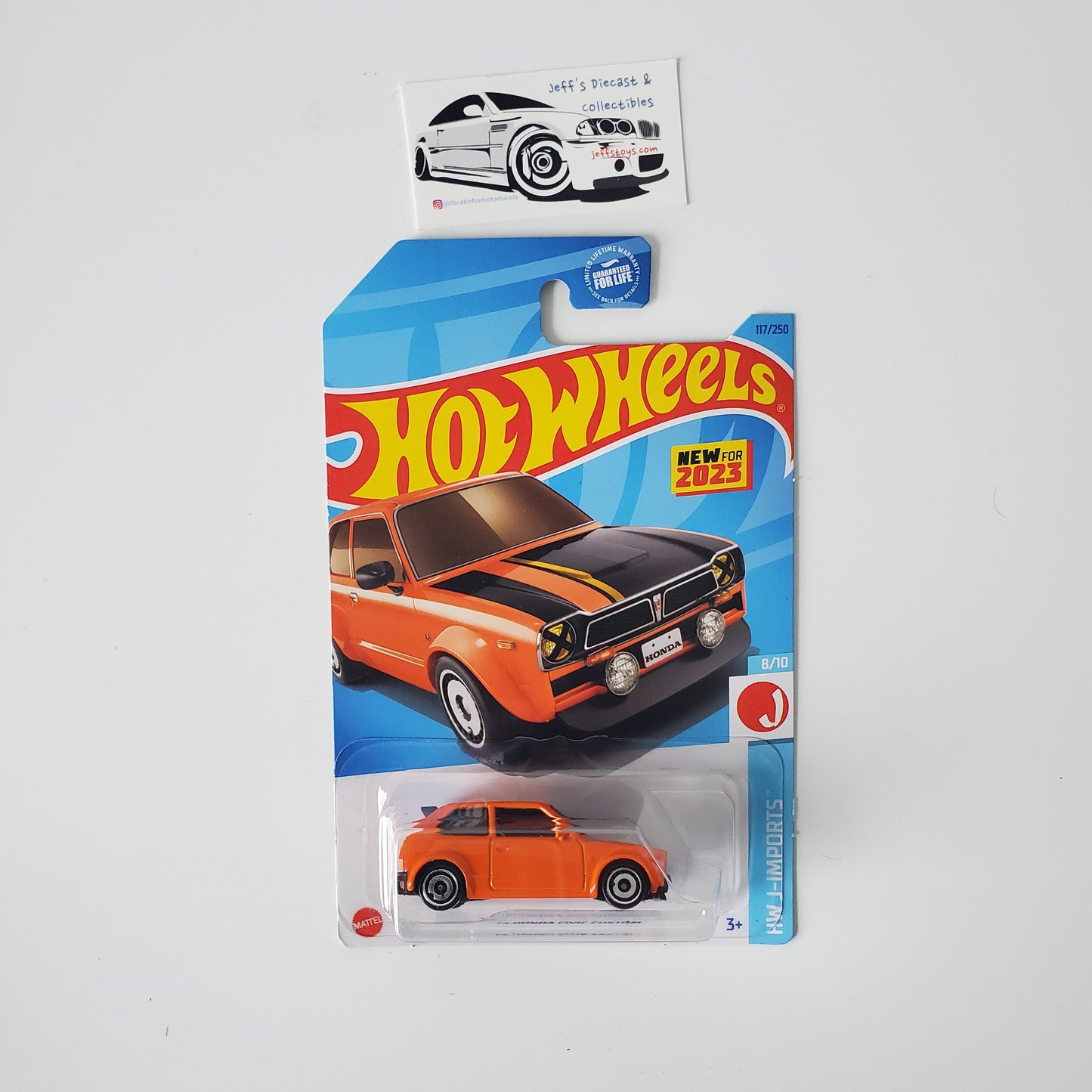 2023 Hot Wheels '73 Honda Civic Custom #117 Orange