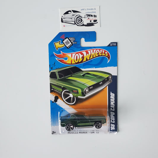 2012 Hot Wheels '68 Copo Camaro #102 Green