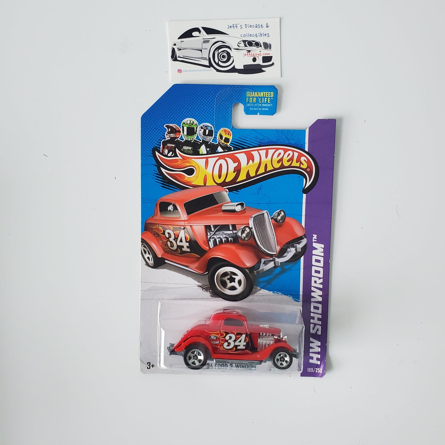 2013 Hot Wheels '34 Ford 3-Window #189 Red