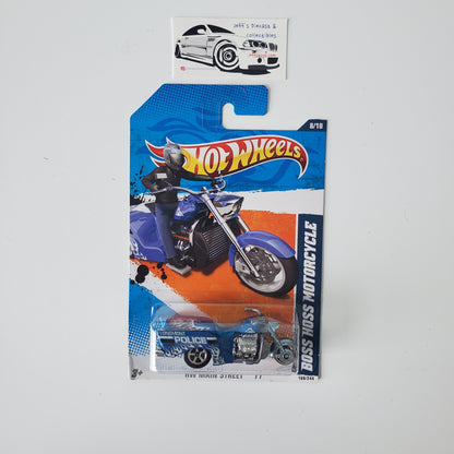 2011 Hot Wheels Boss Hoss Motorcycle #168 Blue