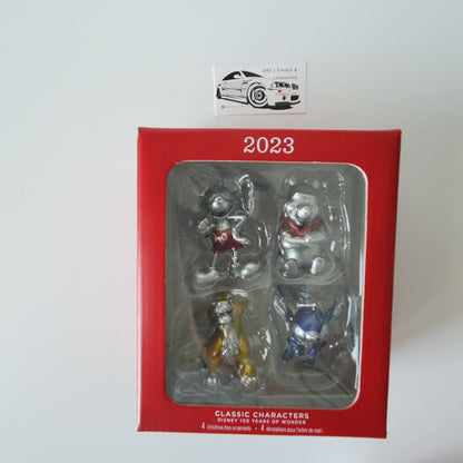 2023 Hallmark Disney Classic Characters 100th Anniversary Christmas Ornament Set