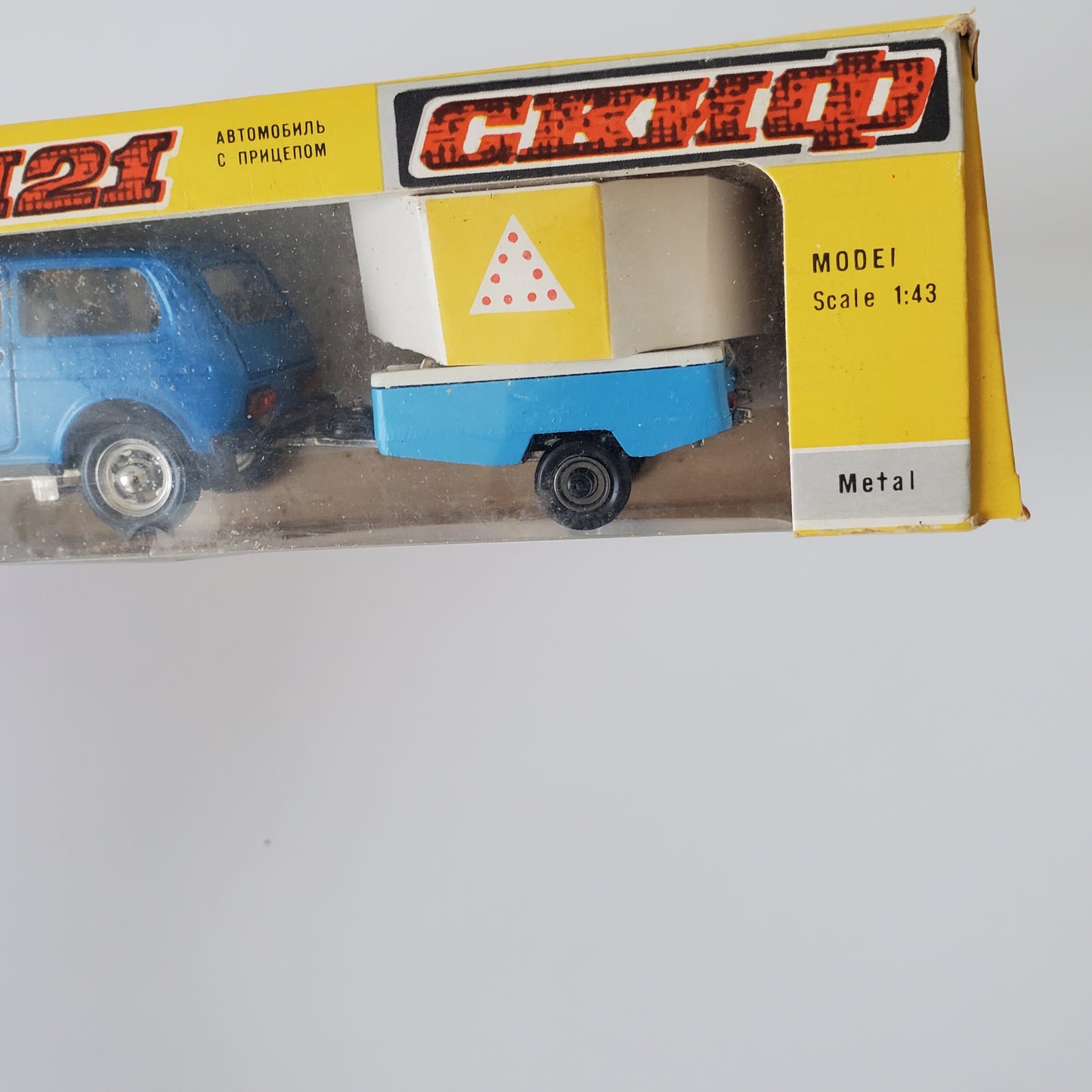 1988 Lada 2121 NIVA Skif M Blue Diecast Car Trailer 1:43 Scale Vintage Russian USSR