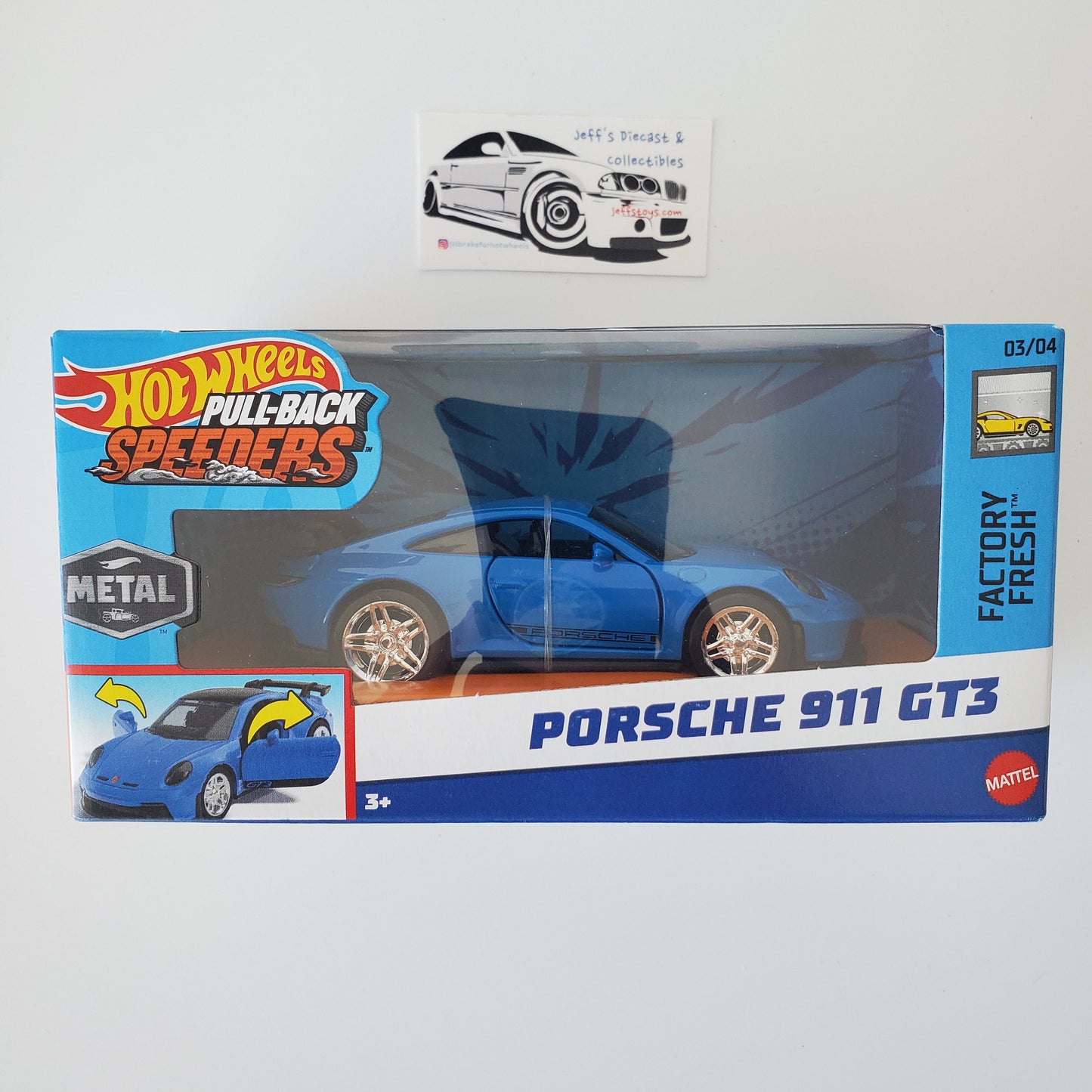 2024 Hot Wheels Pull Back Porsche 911 GT3