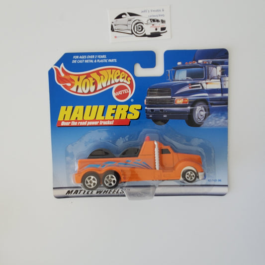 1998 Hot Wheels Haulers Cable Truck Orange