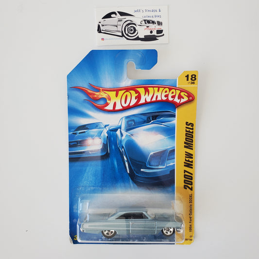 2007 Hot Wheels 1964 Ford Galaxie 500XL #18 Light Blue