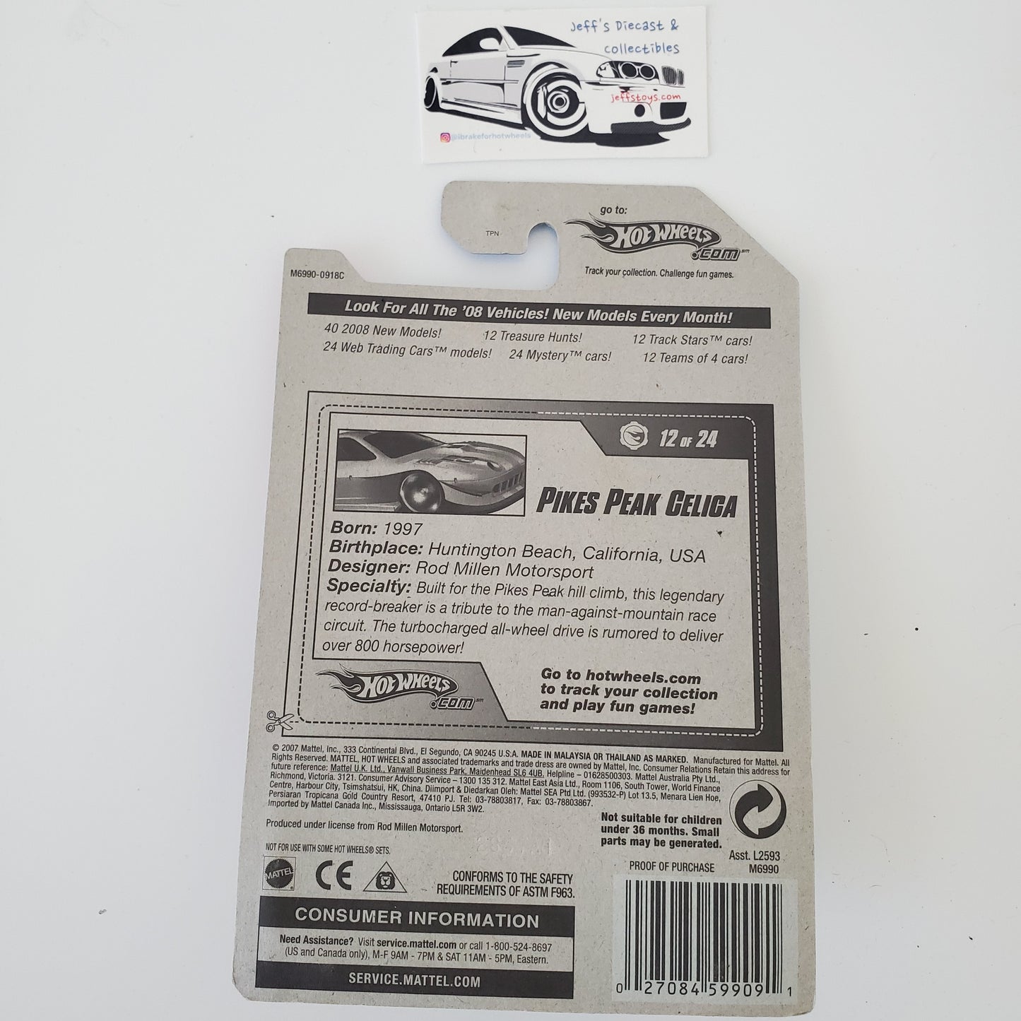 2008 Hot Wheels Pikes Peak Celica #88