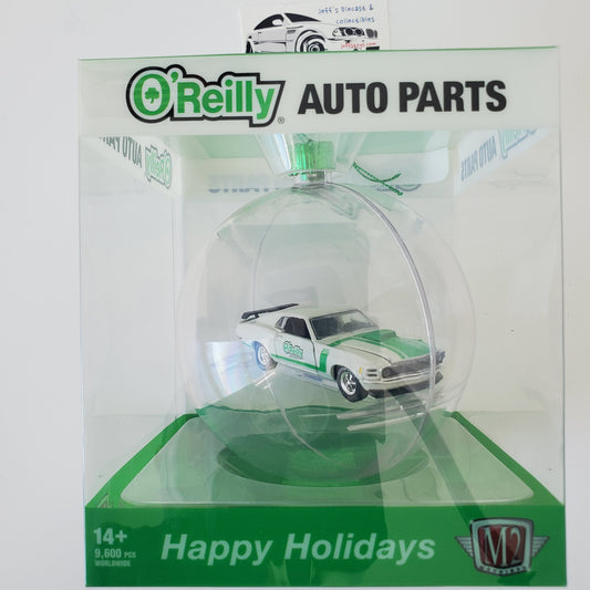 2023 M2 Machines O'Reilly's Christmas Ornament 1970 Ford Mustang Boss 302
