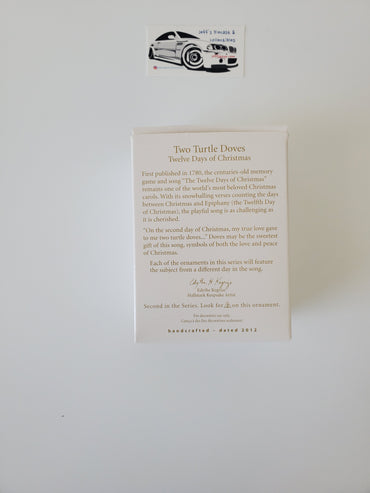 2012 Hallmark Two Turtle Doves - Used Excellent Condition