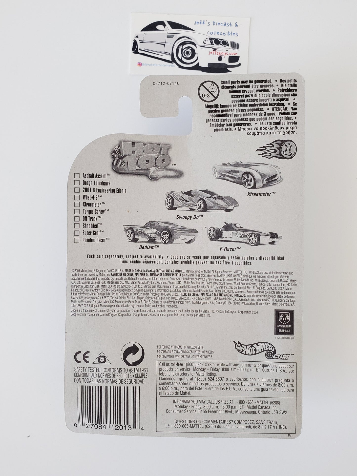 2004 Hot Wheels Dodge Tomahawk #80