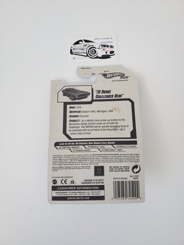 2008 Hot Wheels '70 Dodge Challenger Hemi #93 Red
