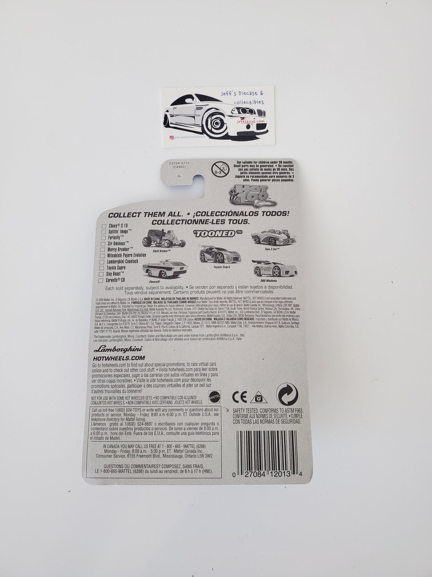 2004 Hot Wheels Tooned Lamborghini Countach #79