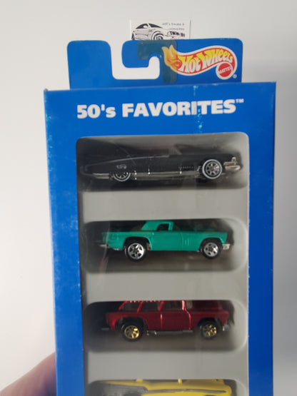 1995 Hot Wheels 50's Favorites 5 Pack - Chevy, Ford, Cadillac