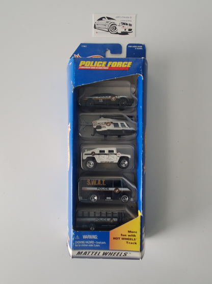 1997 Hot Wheels Police Force 5 Pack