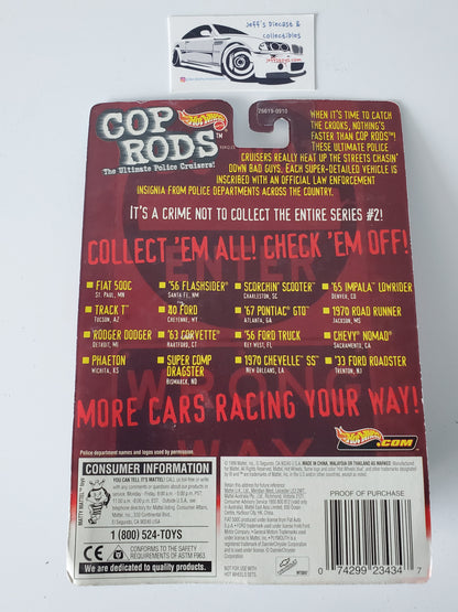 1999 Hot Wheels Cop Rods Chevy Nomad Sacramento Police Real Riders