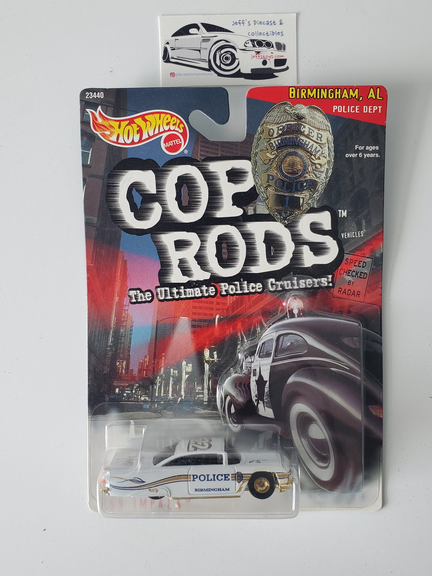 1999 Hot Wheels Cop Rods '59 Impala Birmingham Police Real Riders