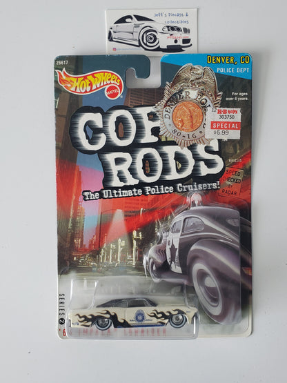 1999 Hot Wheels Cop Rods '65 Impala Lowrider Denver Police Real Riders
