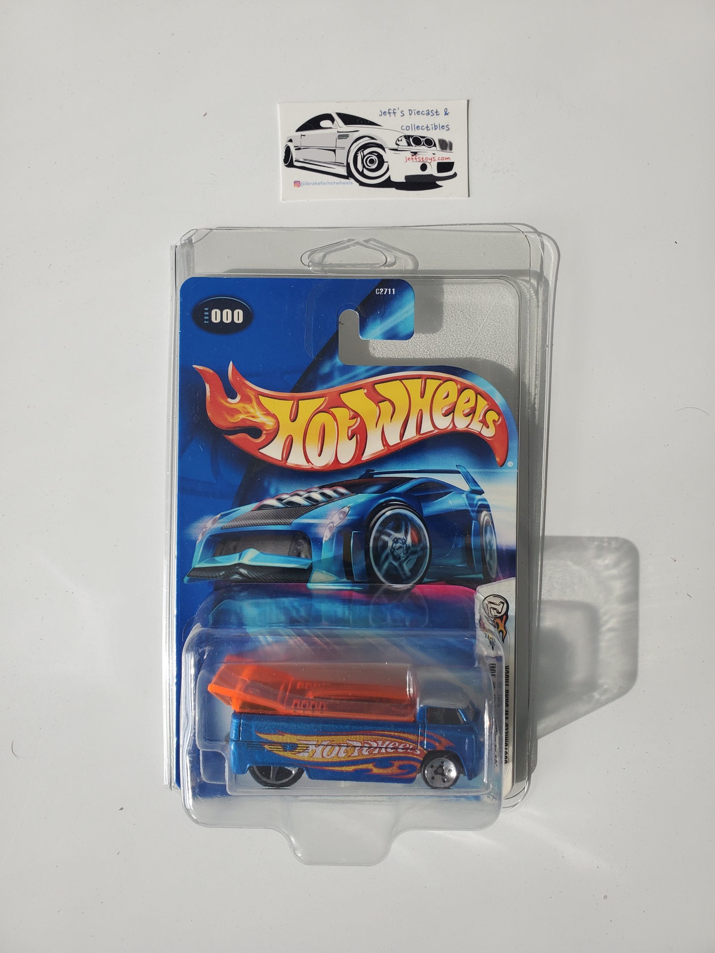 2004 Hot Wheels Customized VW Drag Truck #000 w/Protector