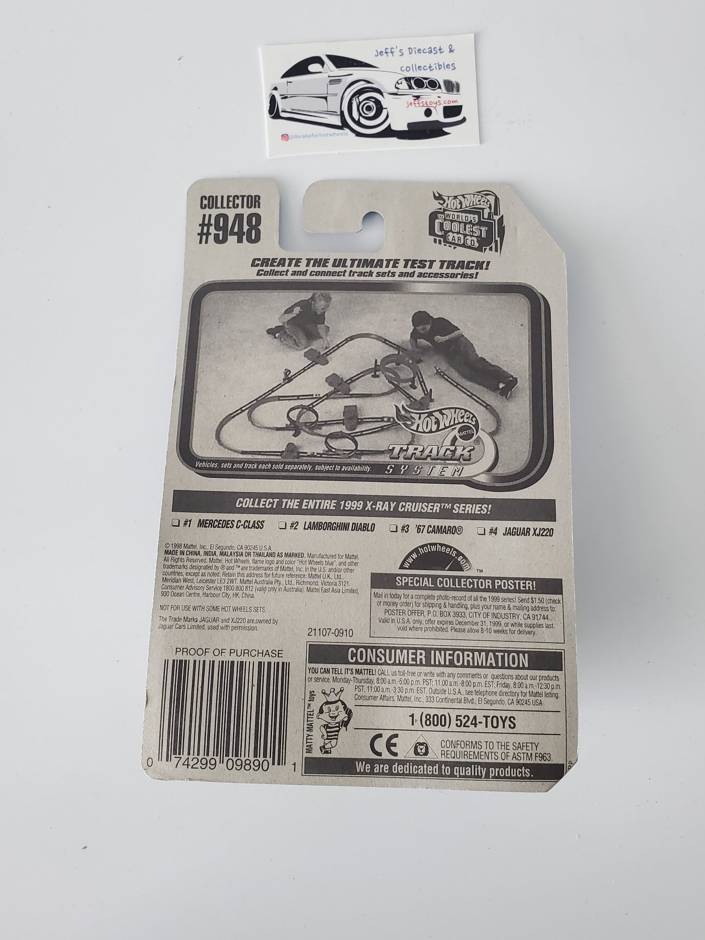 1999 Hot Wheels Jaguar XJ220 #948