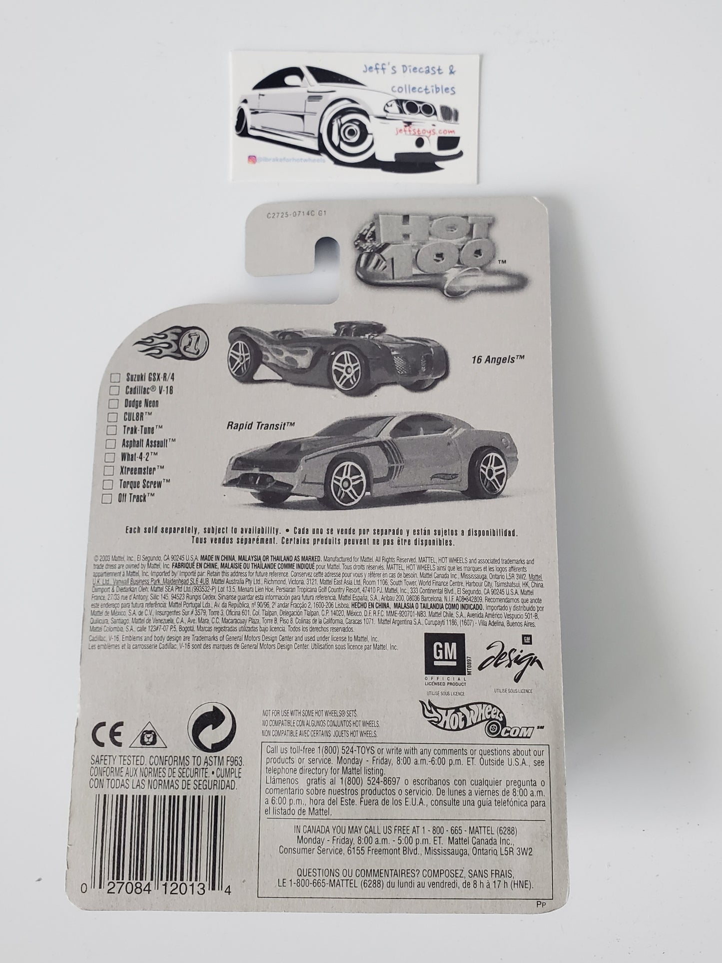 2004 Hot Wheels Cadillac V-16 #57 Silver