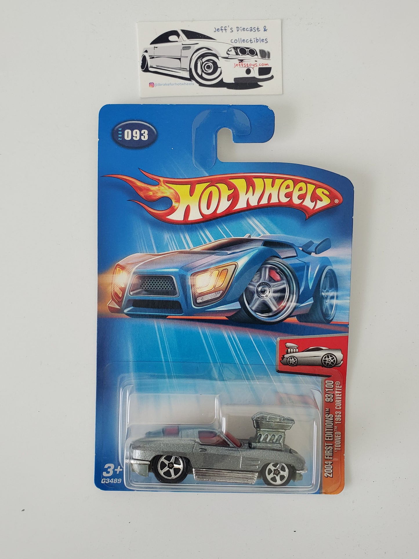 2004 Hot Wheels Tooned 1963 Corvette #93