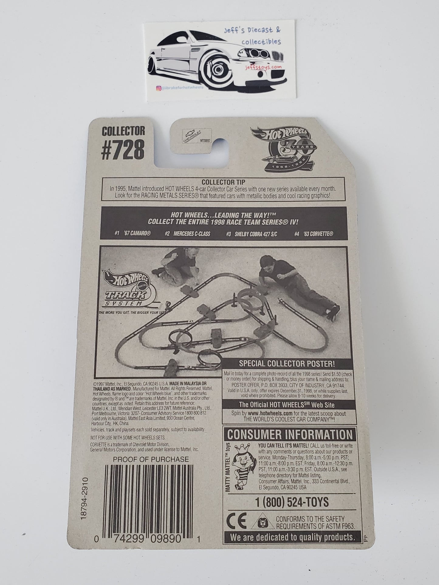 1998 Hot Wheels '63 Corvette #728