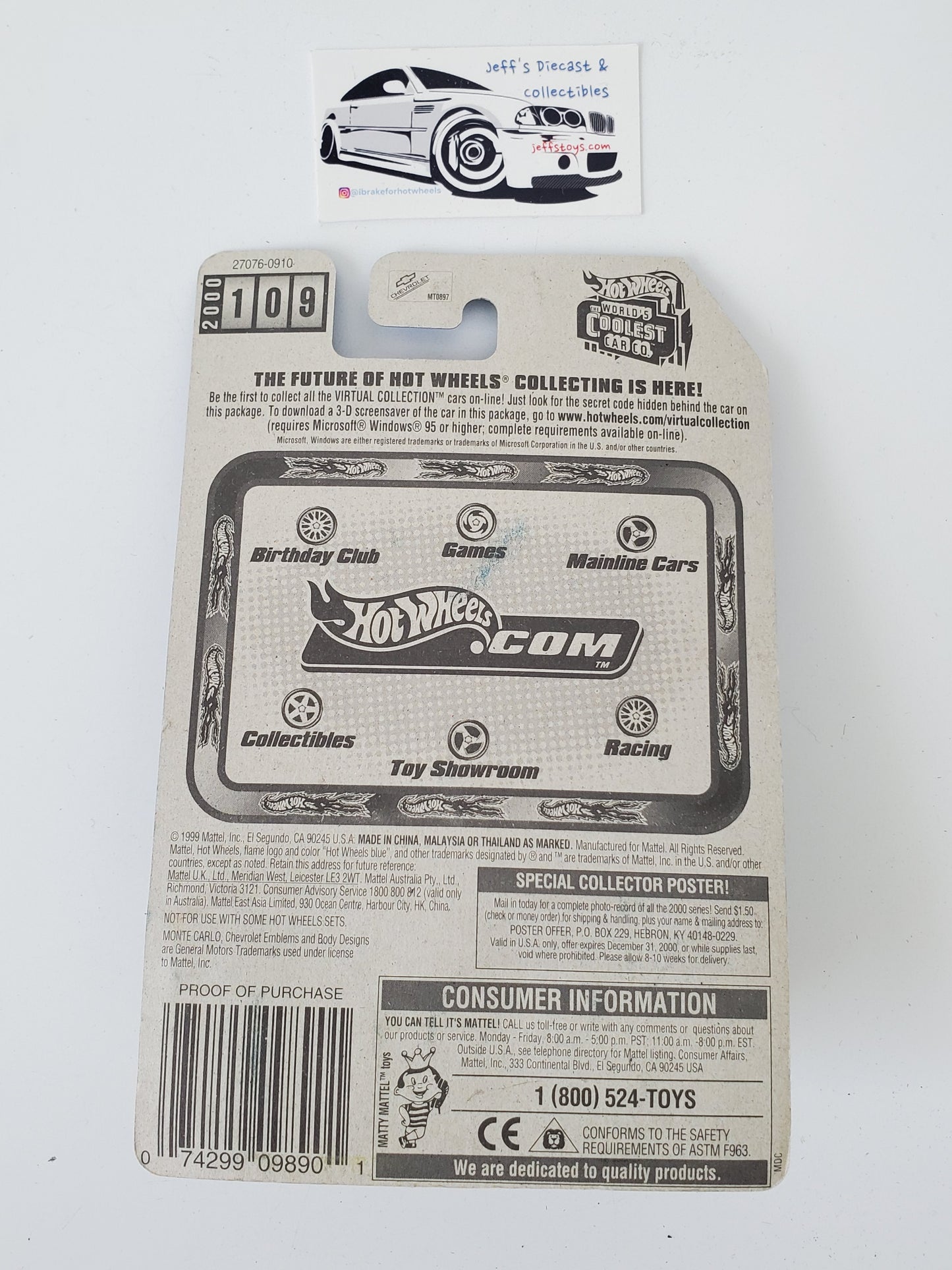 2000 Hot Wheels Monte Carlo Concept Car #109