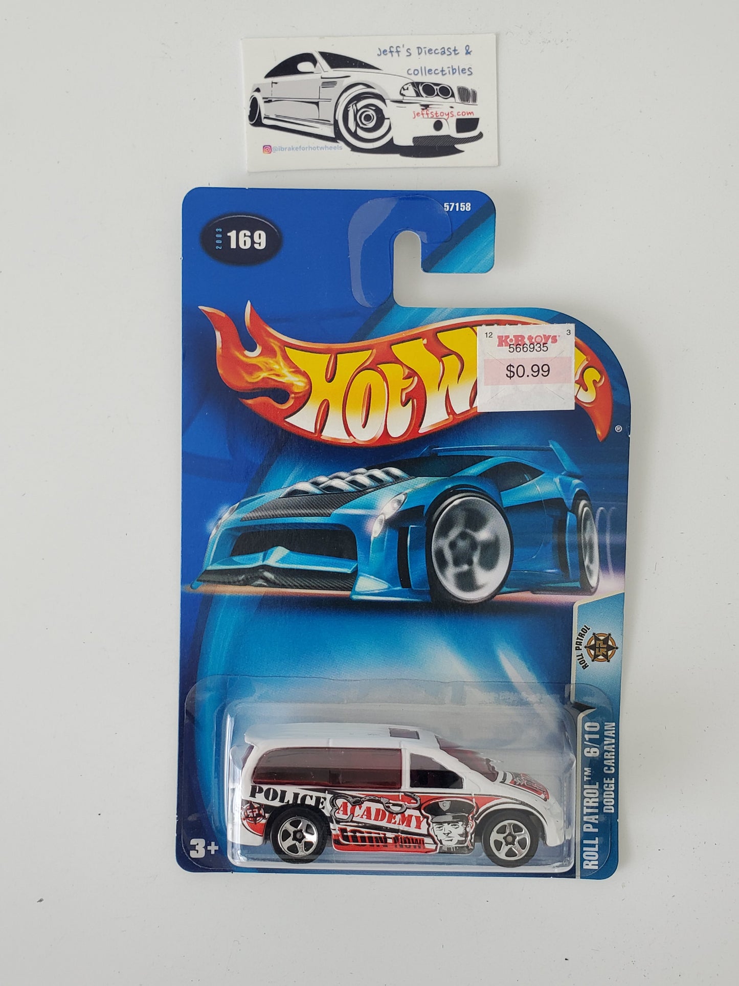 2003 Hot Wheels Dodge Caravan #169 Roll Patrol