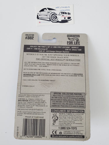 1996 Hot Wheels 1970 Dodge Charger Daytona #382