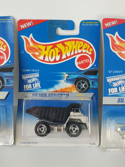 1996 Hot Wheels Silver Series II - Complete Set of 4 Wienermobile, etc