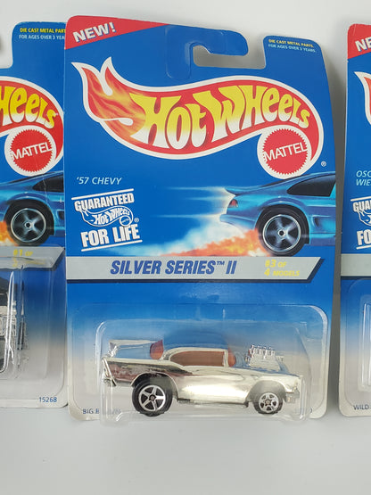 1996 Hot Wheels Silver Series II - Complete Set of 4 Wienermobile, etc
