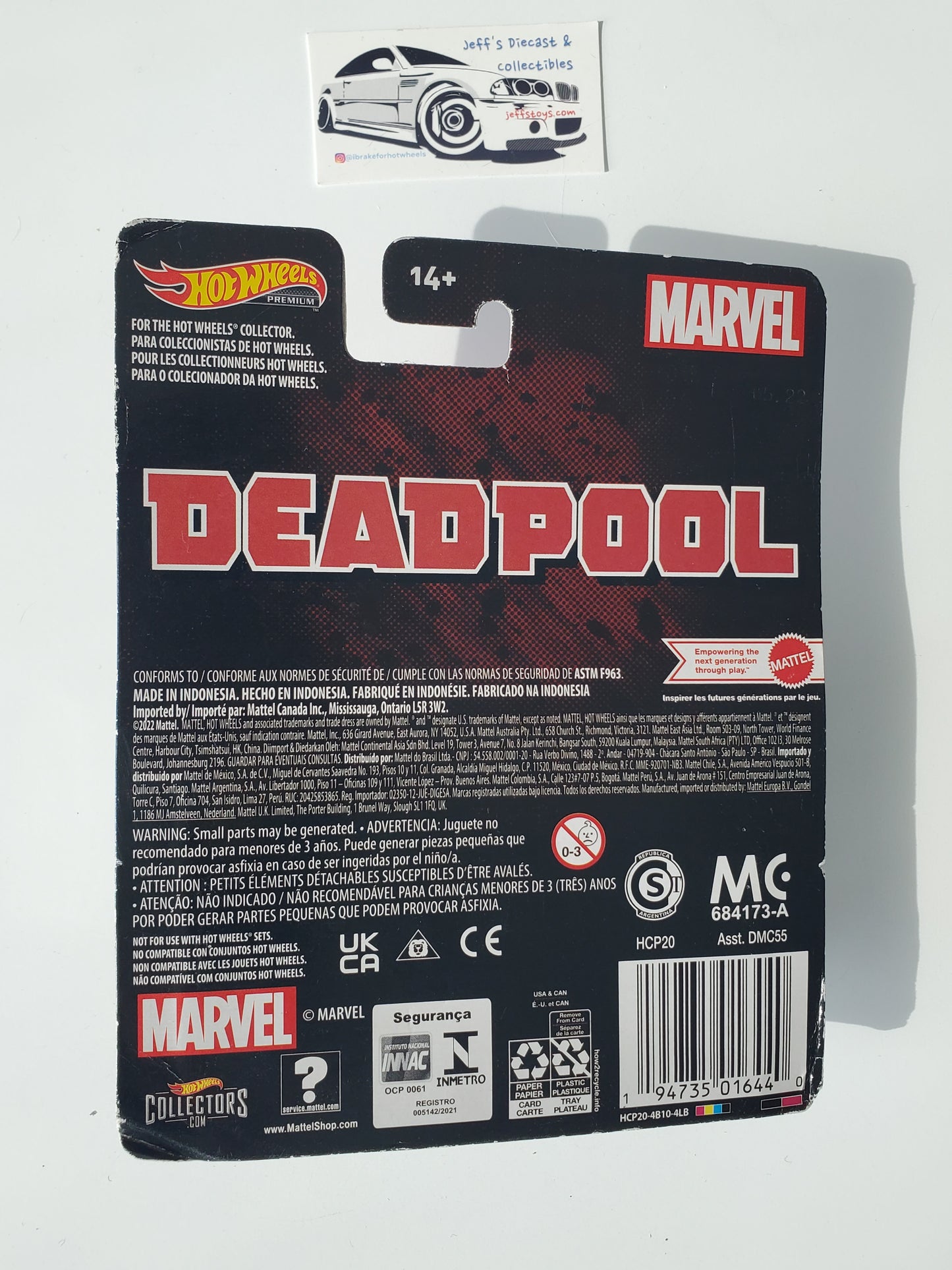 2022 Hot Wheels Premium Deadpool Scooter - Bad Card