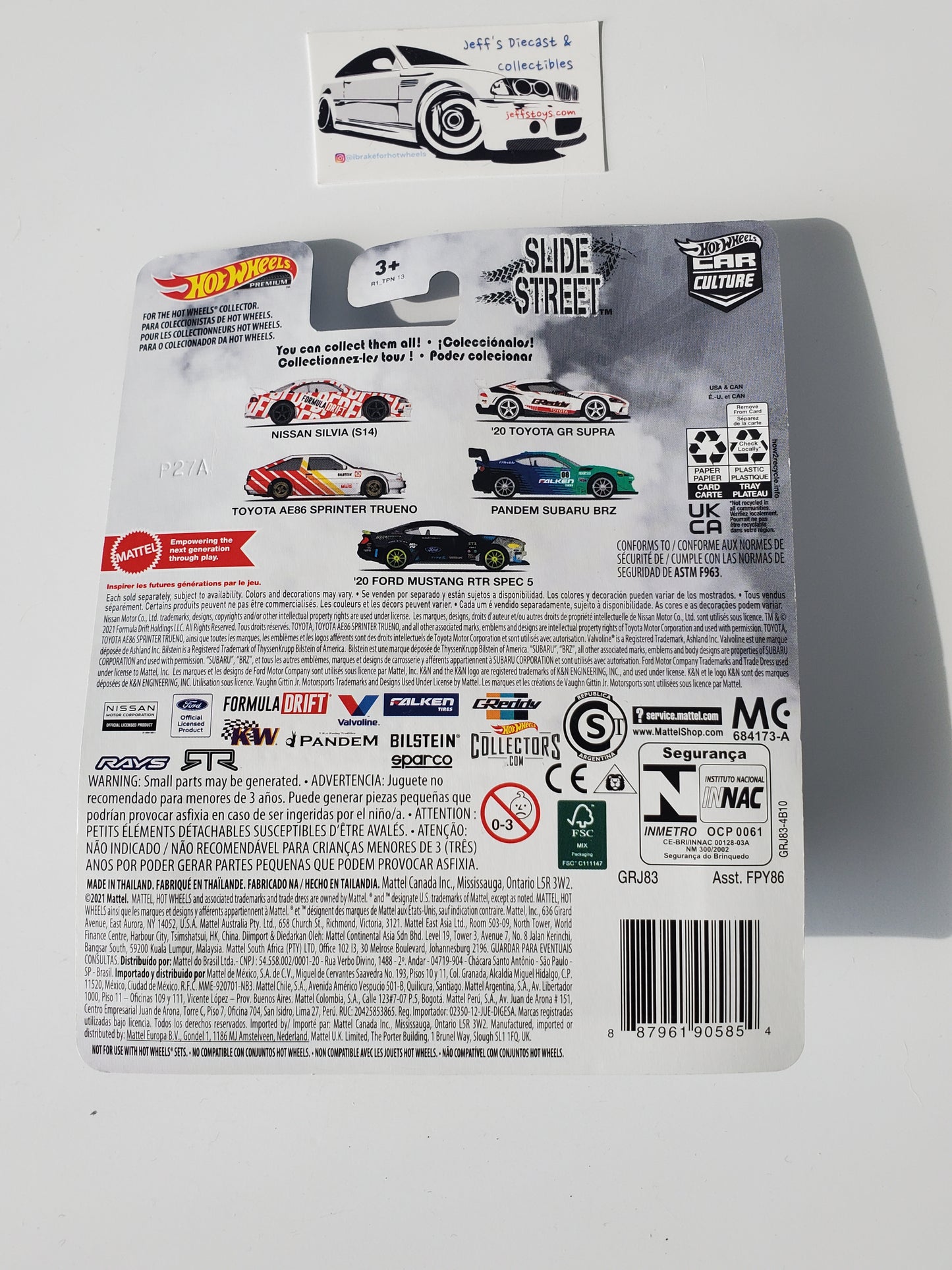 2021 Hot Wheels Premium Slide street Toyota AE86 Sprinter Trueno