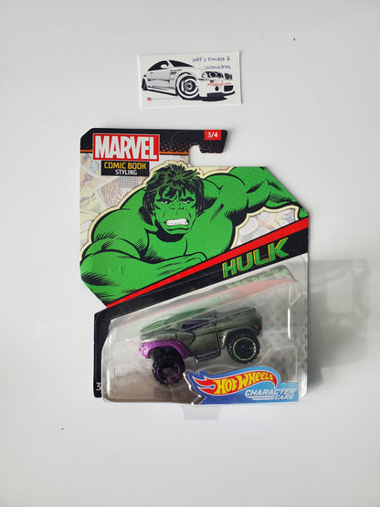 2017 Hot Wheels Character Cars Hulk Comic Book Styling