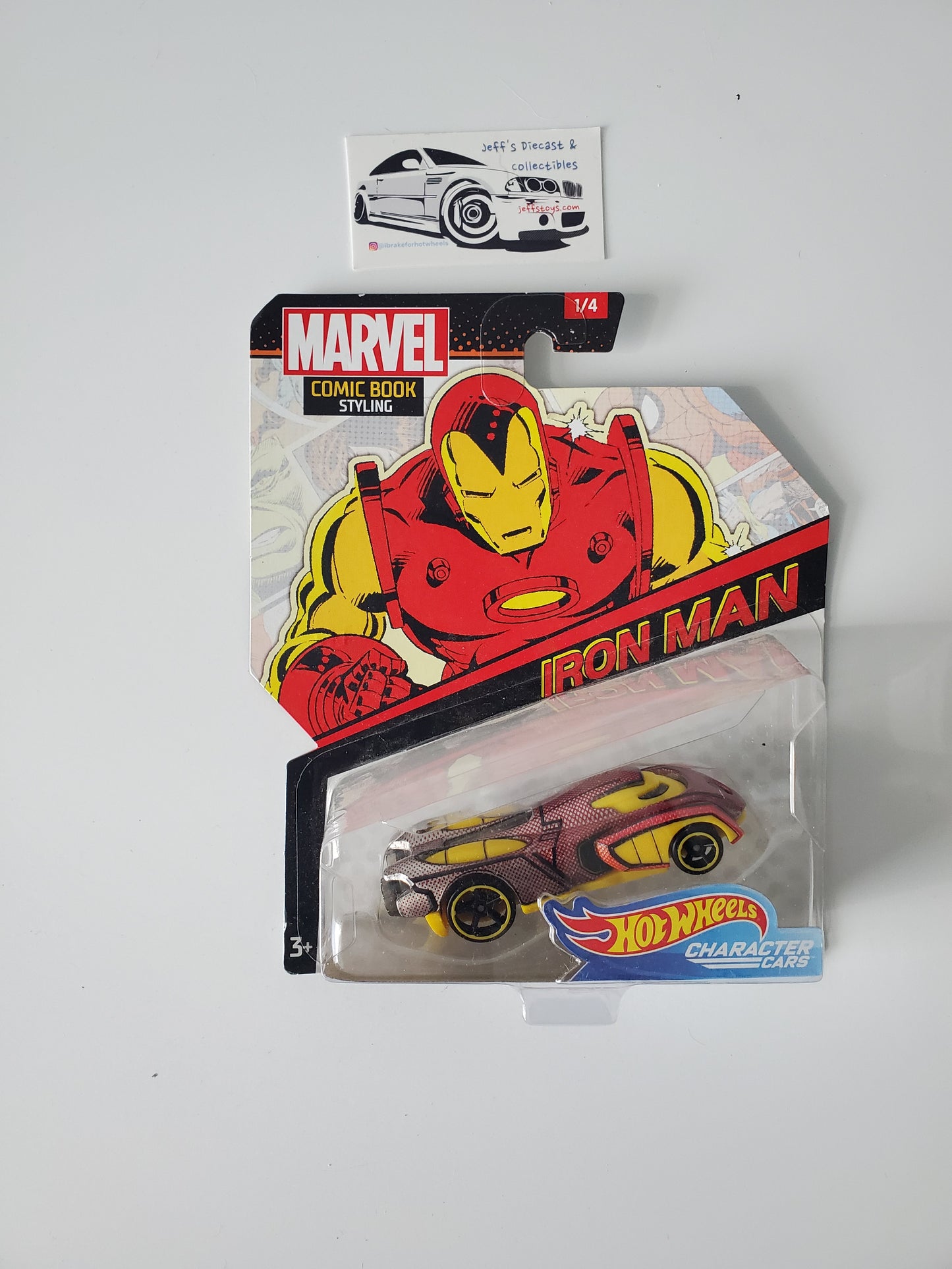 2017 Hot Wheels Character Cars Iron Man Comic Book Styling