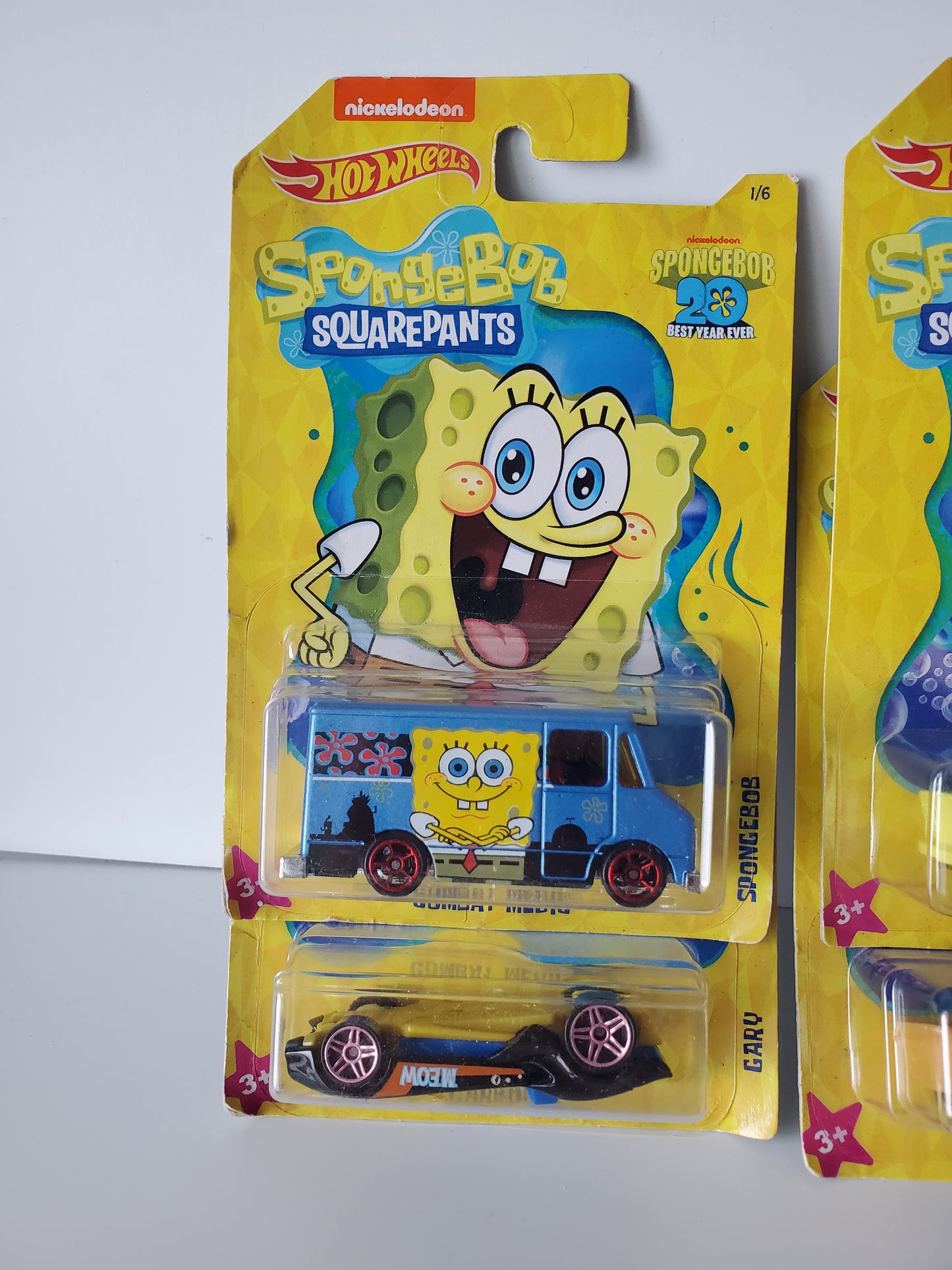 2019 Hot Wheels Spongebob Squarepants 6 Car Set - 20 Year With Error!