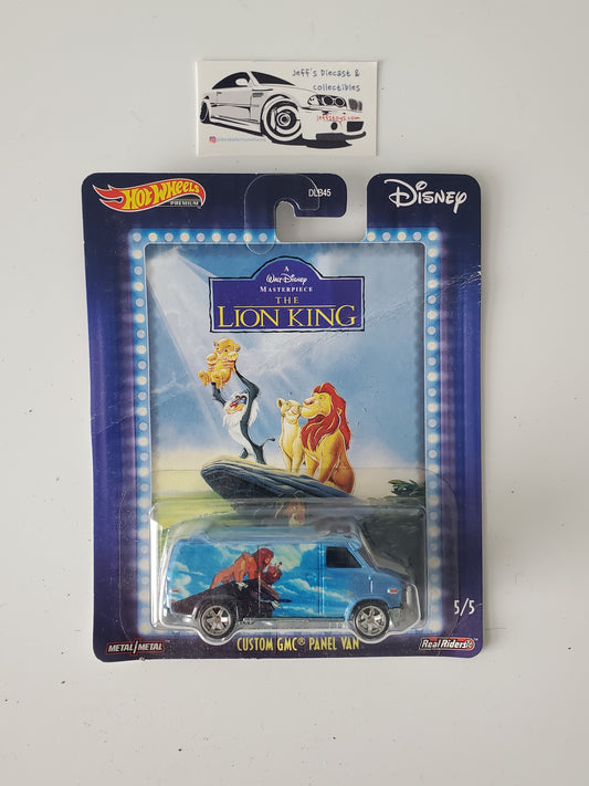 2020 Hot Wheels Premium Custom GMC Panel Van Lion King - bad card