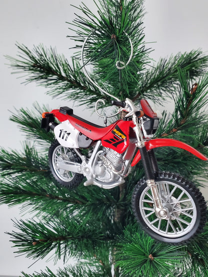 Honda XR 400r Dual Sport Dirt Bike Christmas Ornament - Custom Made
