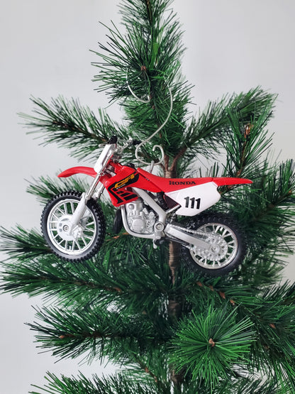 Honda CR 250r Dirt Bike Christmas Ornament - Custom Made