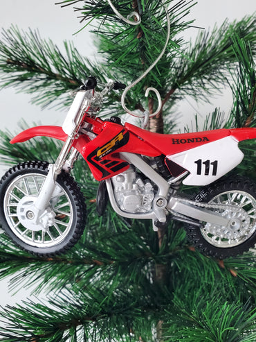 Honda CR 250r Dirt Bike Christmas Ornament - Custom Made